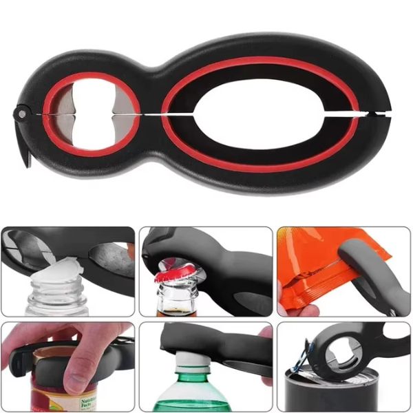 6 in 1 Multi-Function Twist Bottle Opener